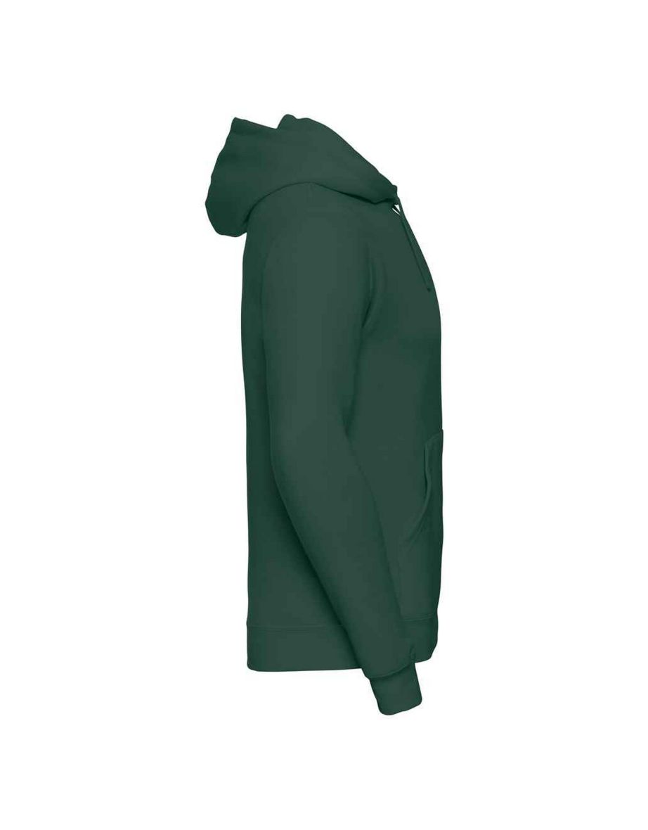 Russell Mens Plain Hoodie - Bottle Green - 2
