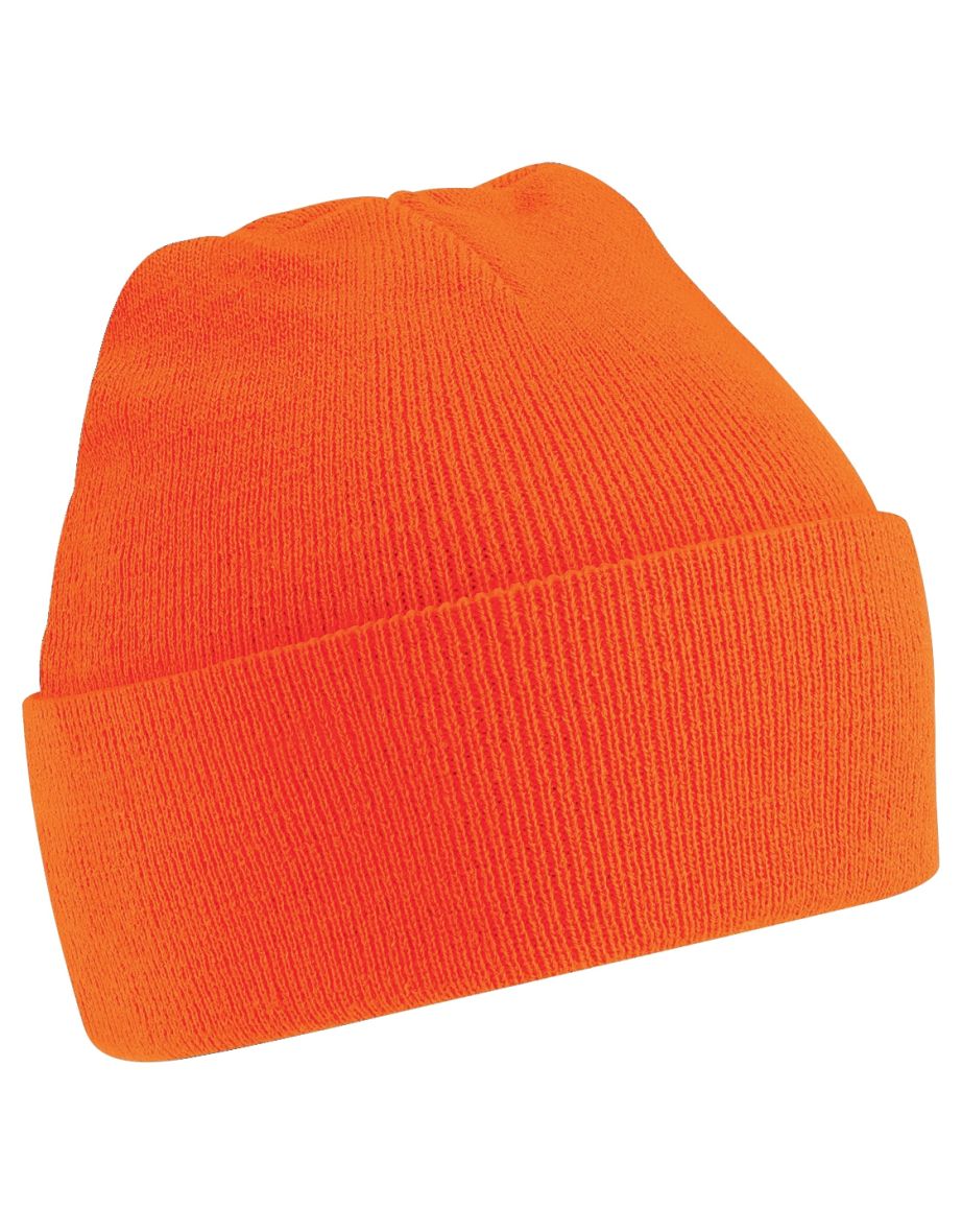 Beechfield Soft Feel Knitted Winter Hat - Orange