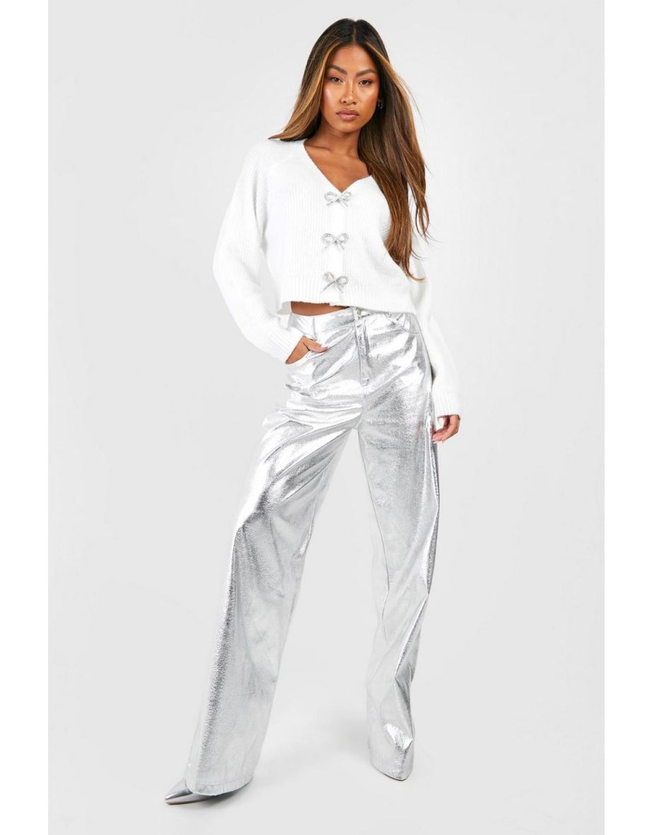 Diamante Button Soft Knit Cardigan