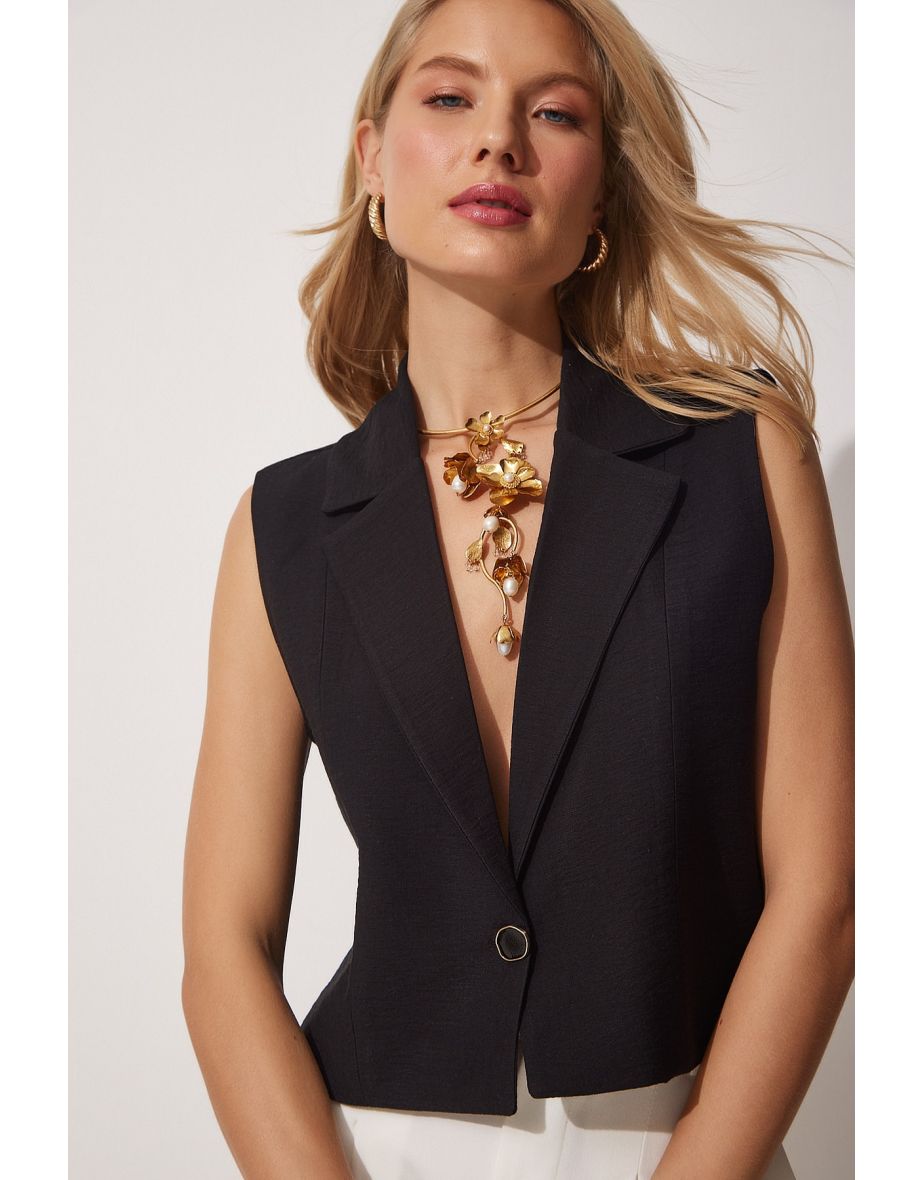 Happiness İStanbul Black Waistcoat