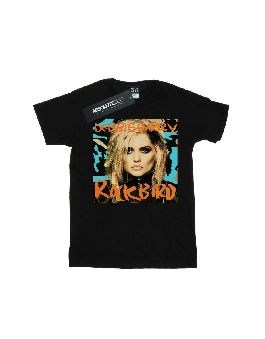 Debbie Harry Mens Rockbird Cover T-Shirt - Black - 1
