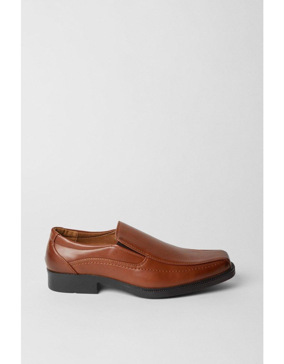 Tan Smart Faux Leather Shoes
