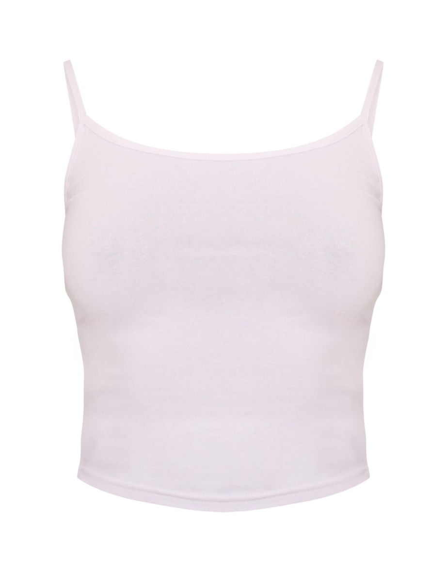 White Modal Cotton Longline Vest Top - 4