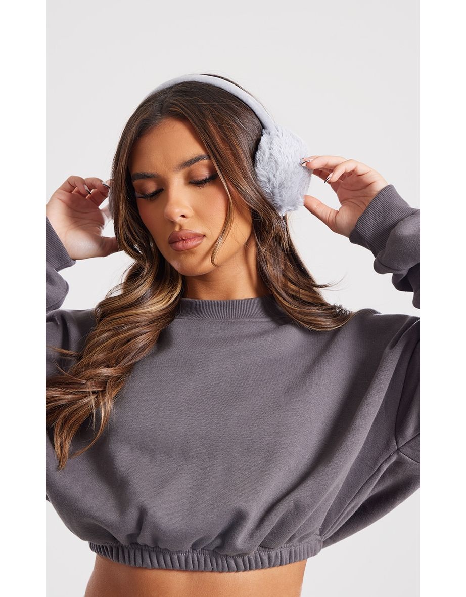 Grey Faux Fur Ear Muffs