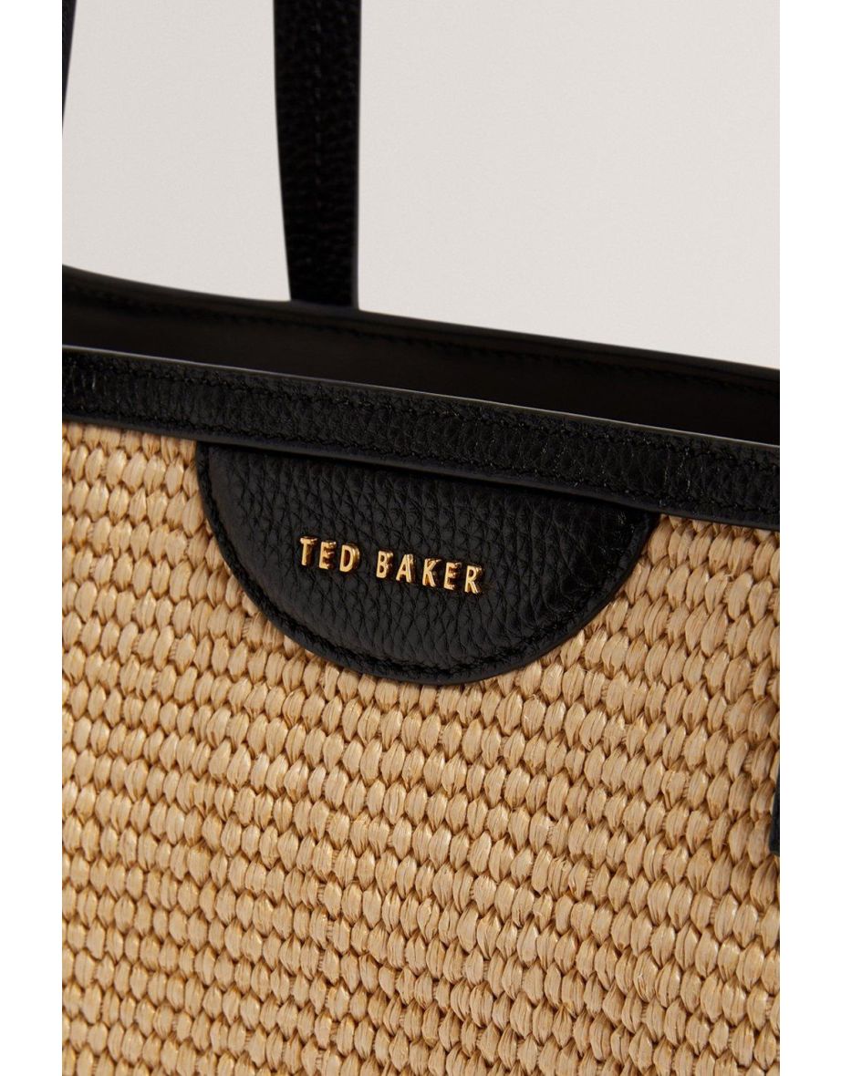 BARNI Faux Raffia Large Shopper Bag - 3