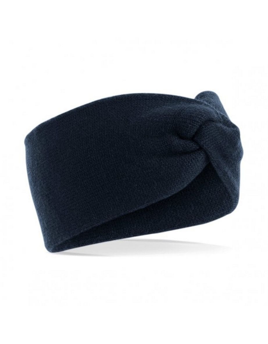 Beechfield Womens/Ladies Twist Knit Headband - French Navy - 1