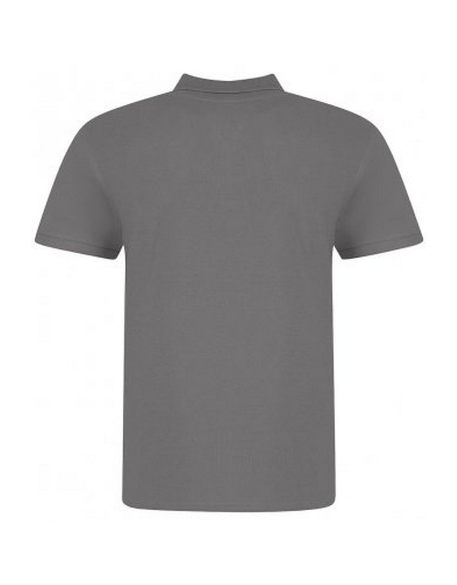Awdis Mens Piqu Cotton Short-Sleeved Polo Shirt - Charcoal Grey - 1