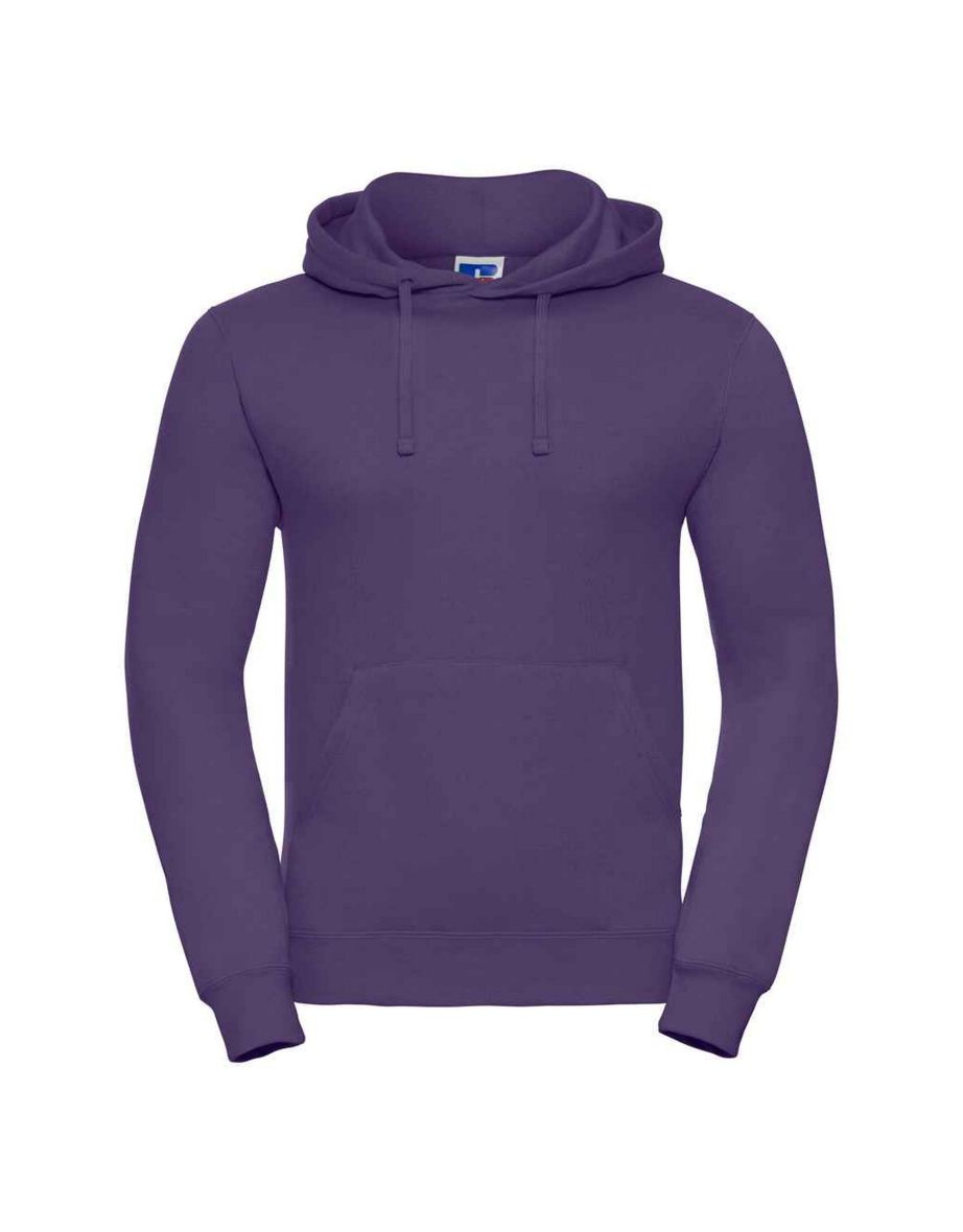 Russell Mens Plain Hoodie - Purple
