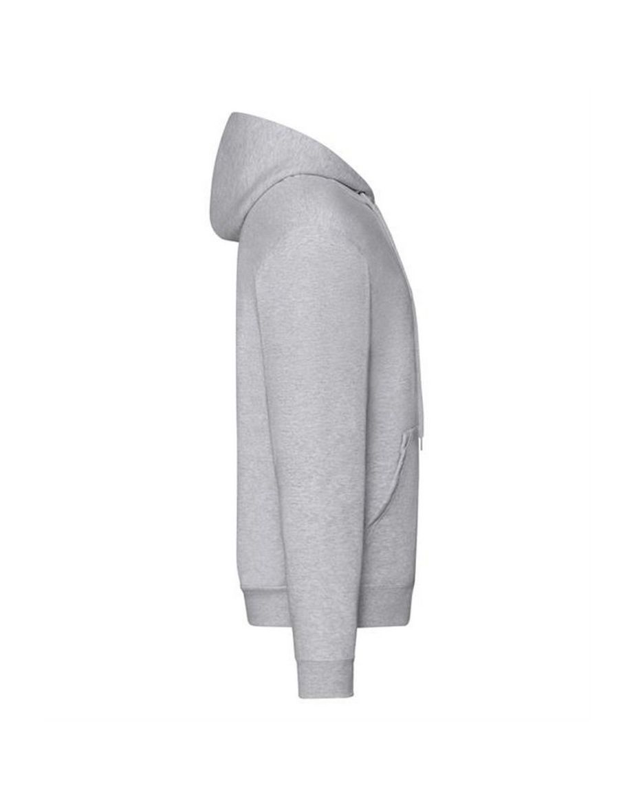 Fruit Of The Loom Mens Zip Through Hooded Sweatshirt / Hoodie - Heather Grey - 1