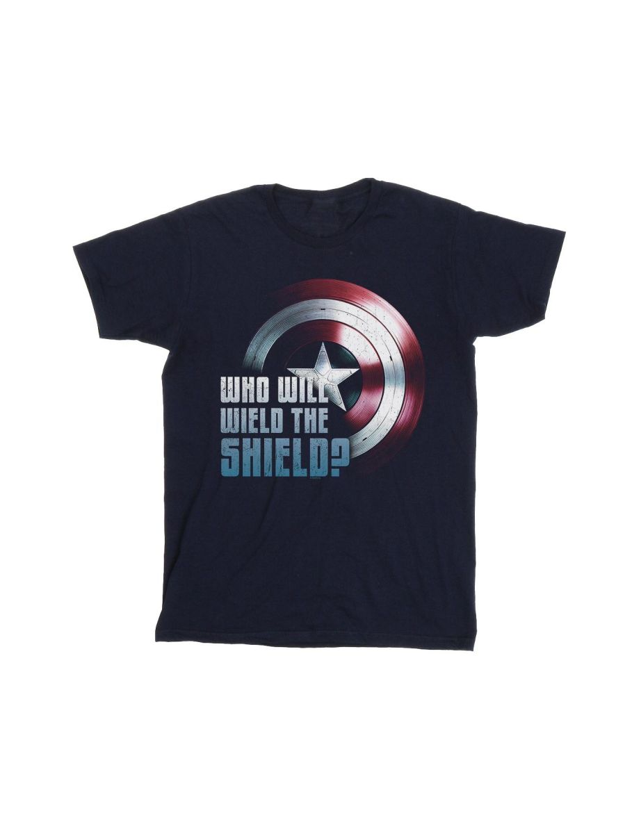 Marvel Boys The Falcon And The Winter Soldier Wield The Shield T-Shirt - Navy Blue - 1