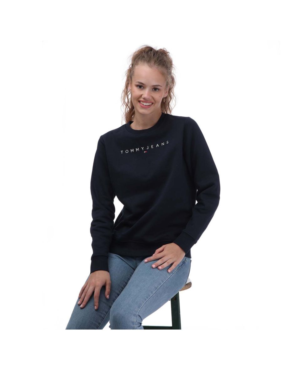 Women's Tommy Hilfiger Linear Sweatshirt in Blue - 4