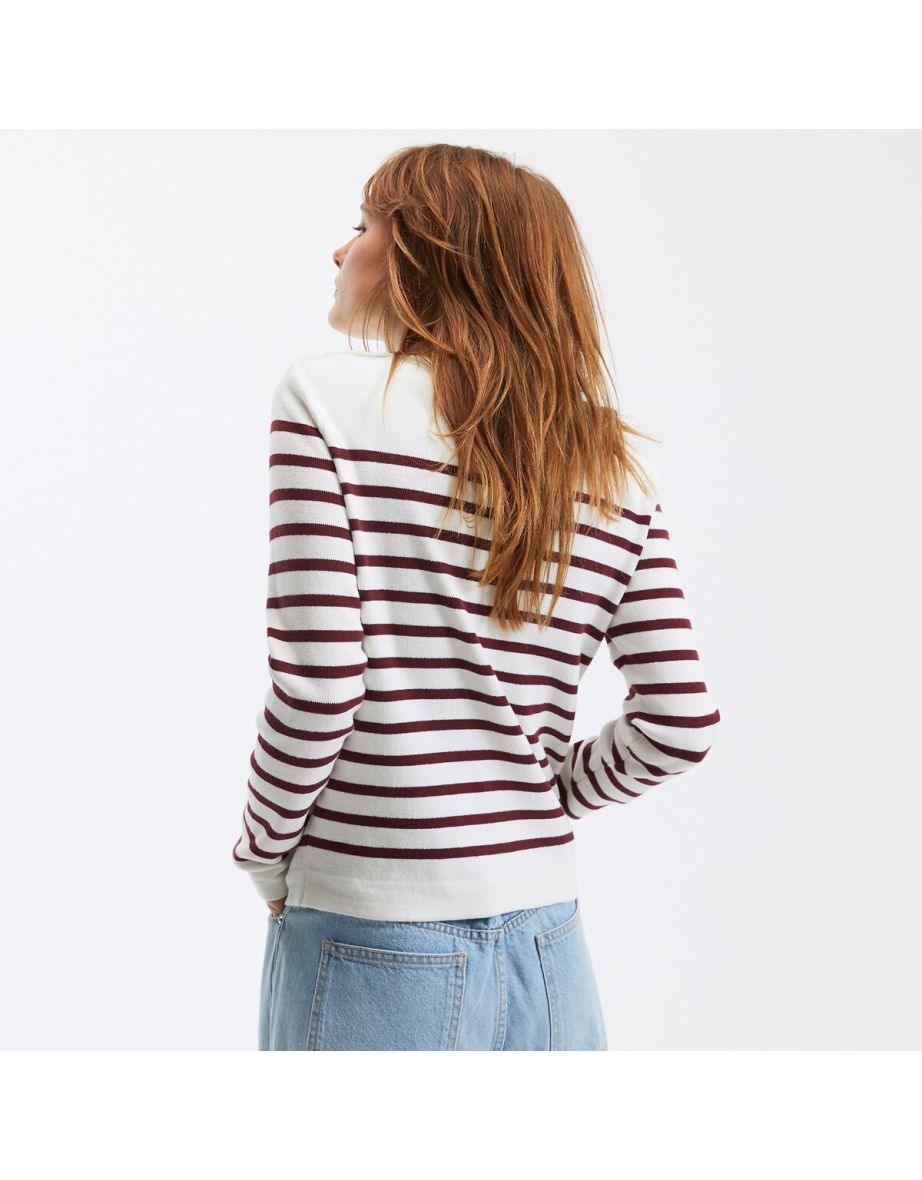 Organic Cotton Jumper/Sweater in Breton Stripe - 4