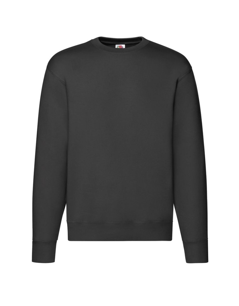 Fruit of the Loom Mens Premium Set-in Sweatshirt - Black