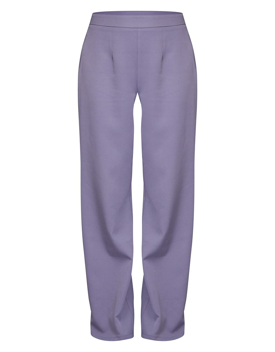 Grey Woven High Waisted Tailored Wide Leg Trousers - 4