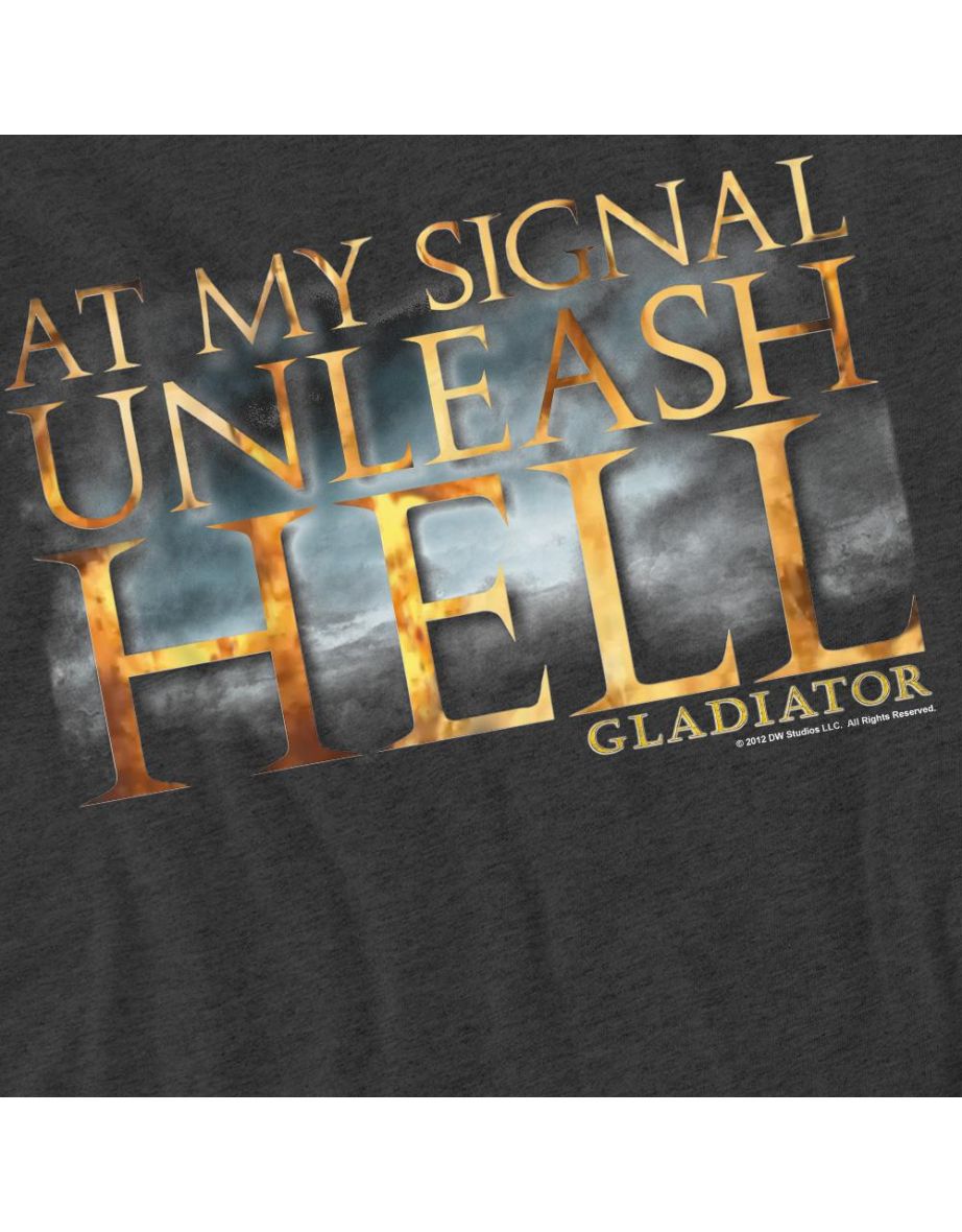 Gladiator Unisex Adult Unleash Hell T-Shirt - Charcoal - 3