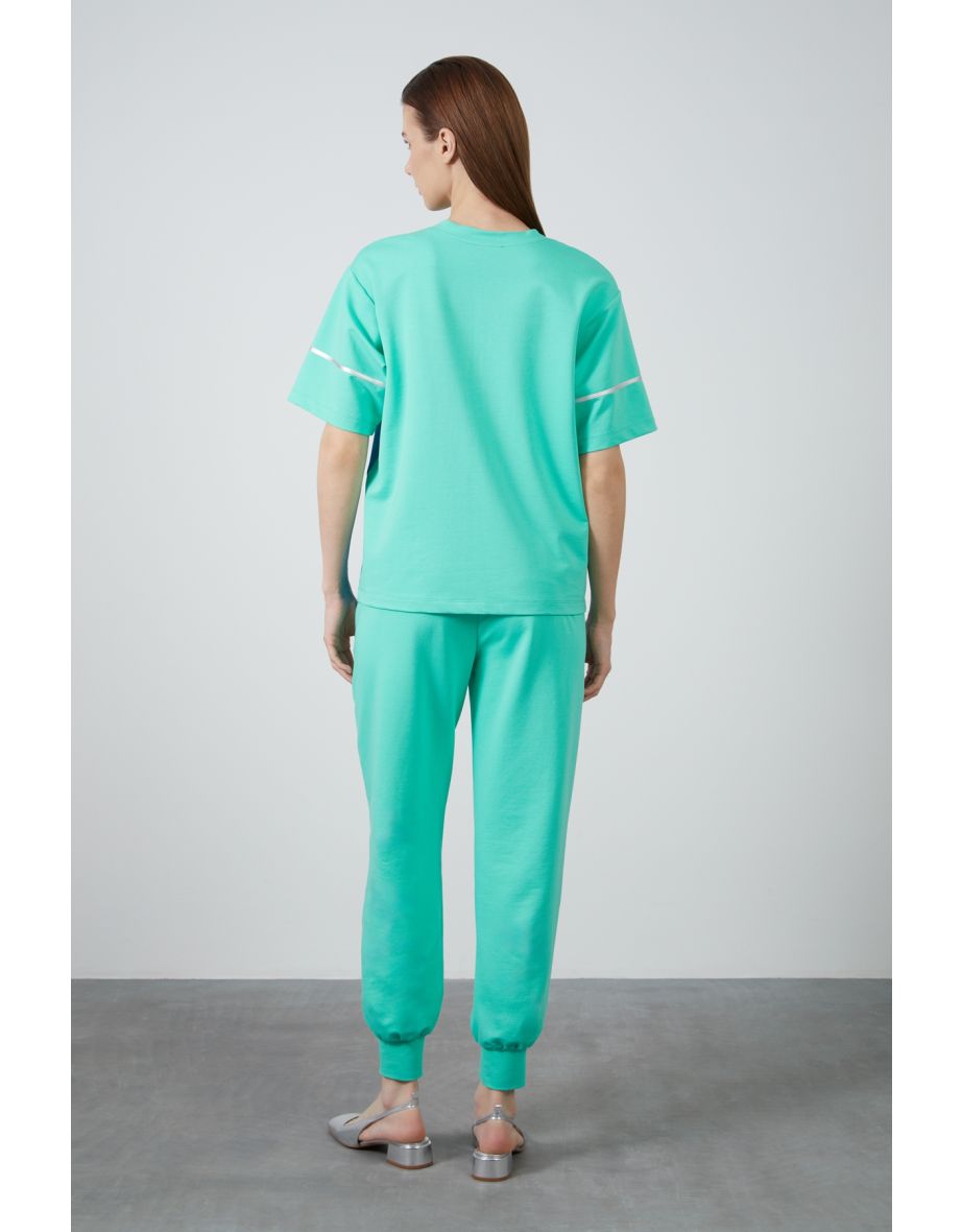 Dark Green Tracksuit With Silver Bike Detail - 3
