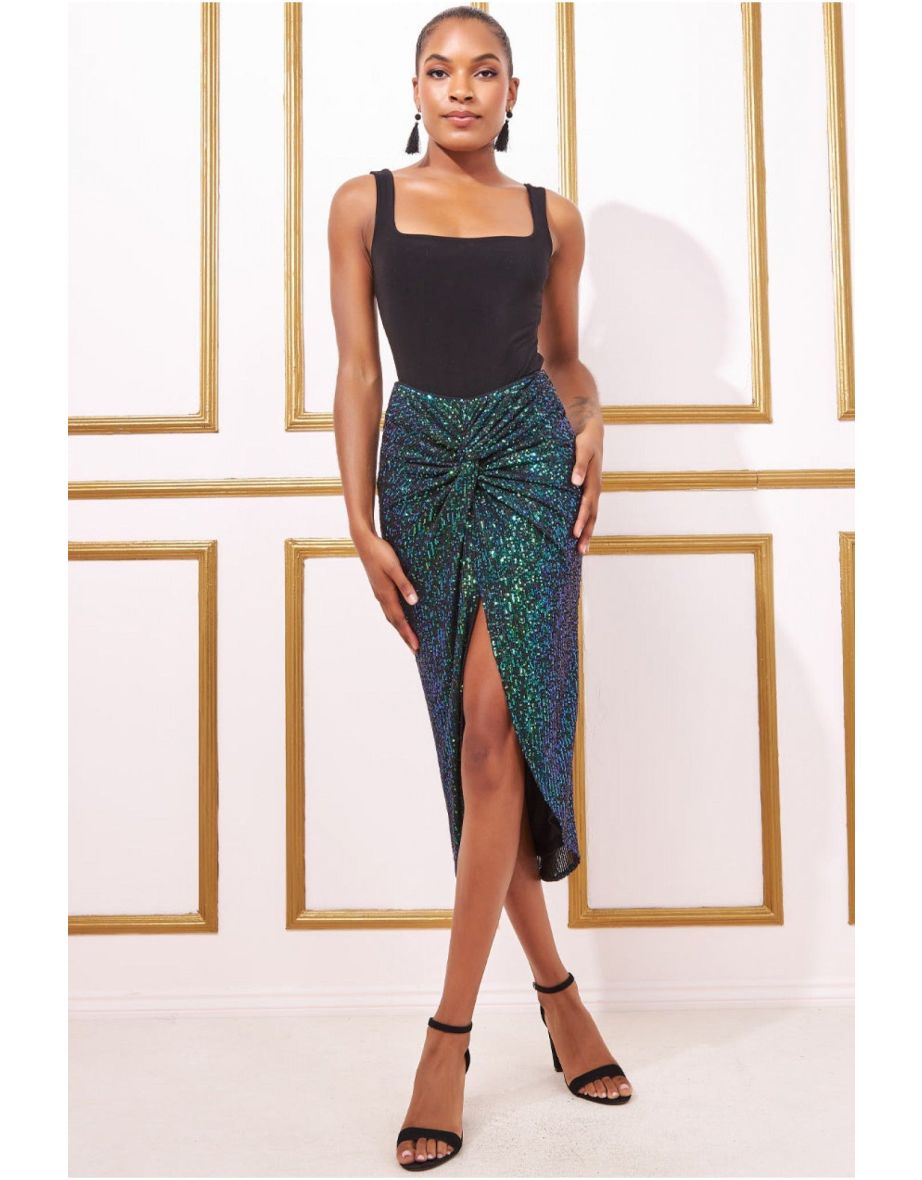 Oasis sequin 2024 midi skirt