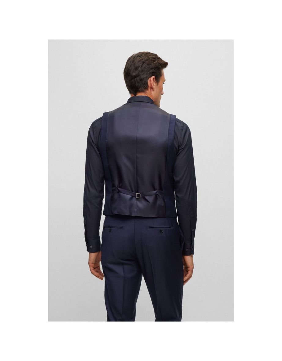 Men's Boss T-Harvers Waistcoat in Blue - 3