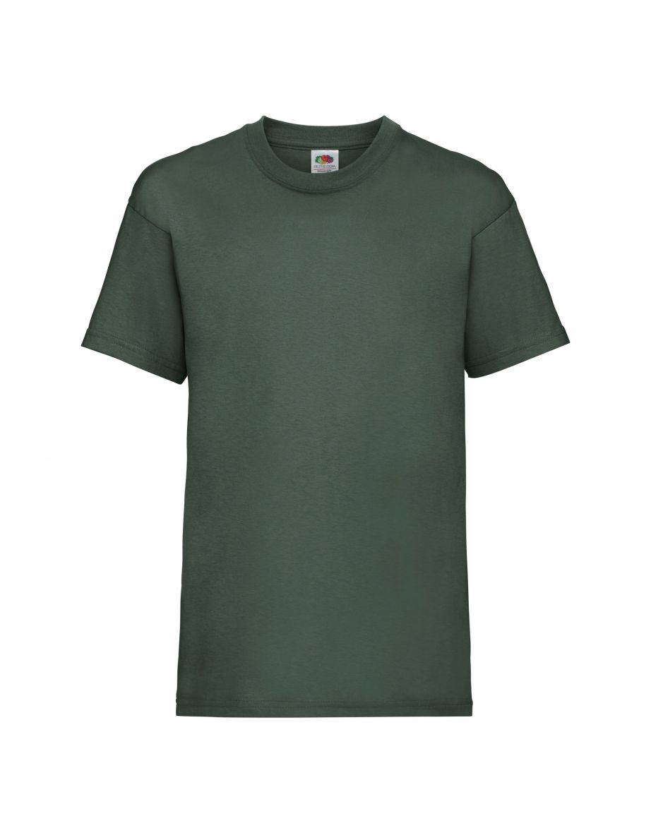 Fruit Of The Loom Childrens/Kids Unisex Valueweight Short Sleeve T-Shirt - Bottle Green