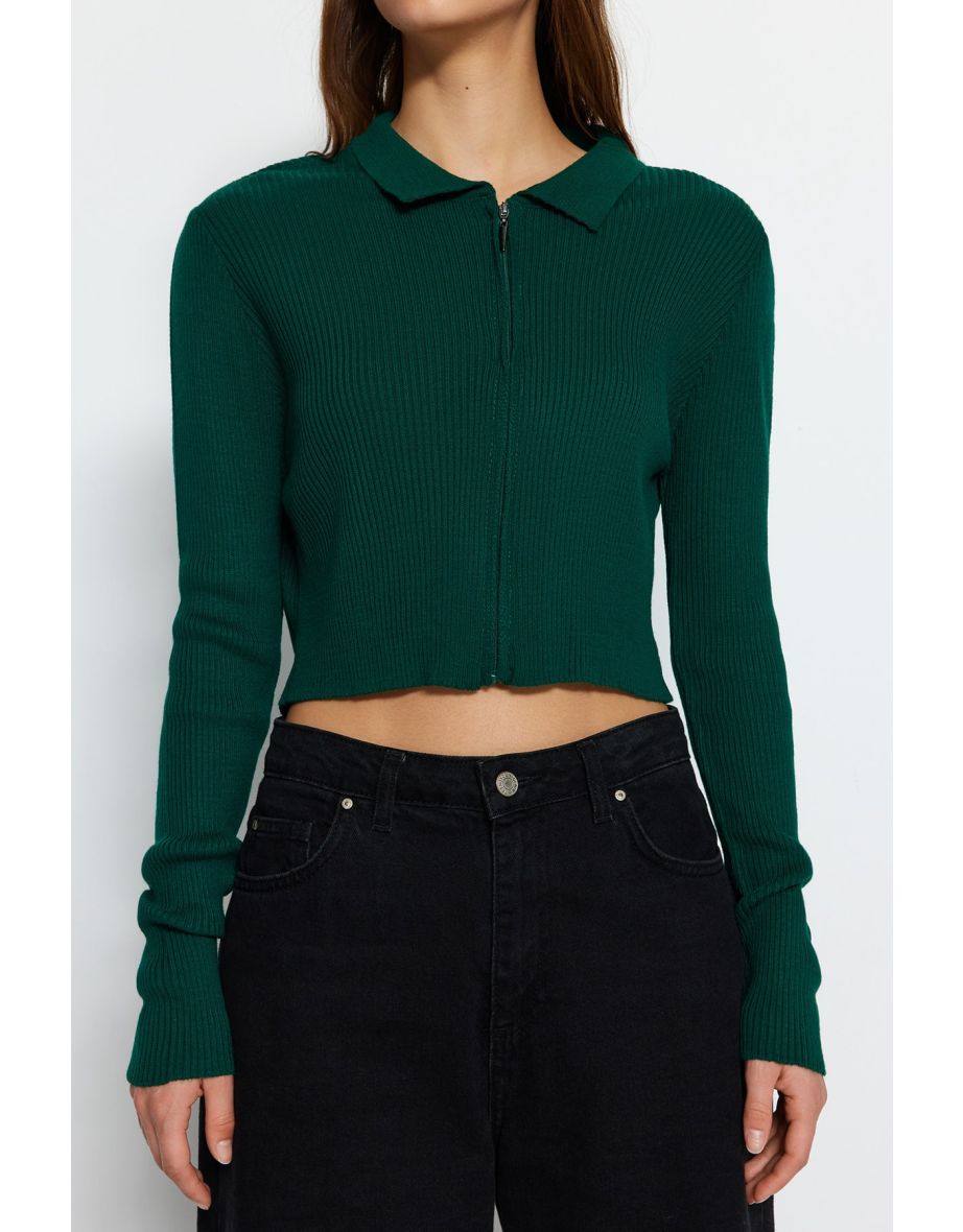 Cardigan - Green - Slim fit - 7
