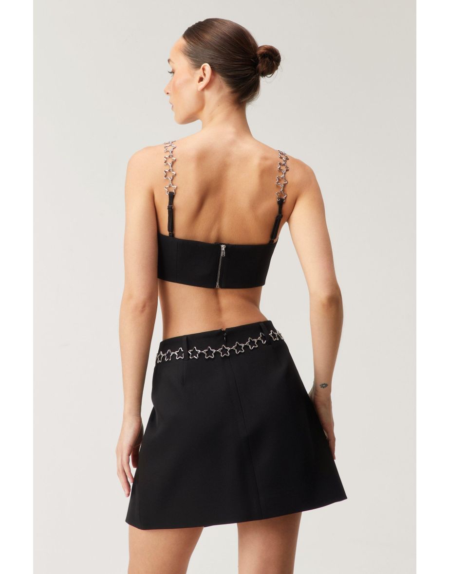 Premium Tailored Star Trim Mini Skirt - 3