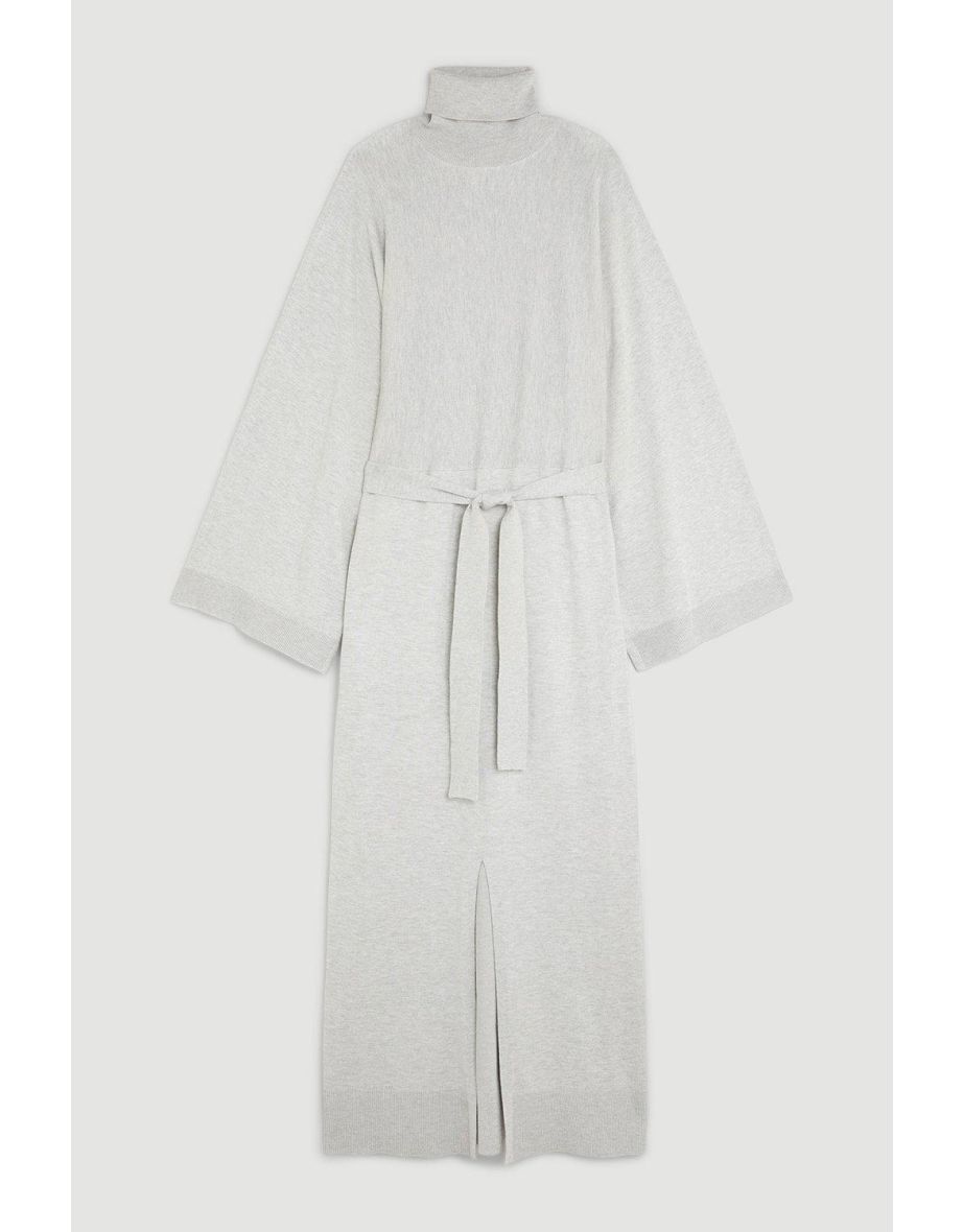 Karen Millen Grey Bodycon Maxi Jumper Dress - 3