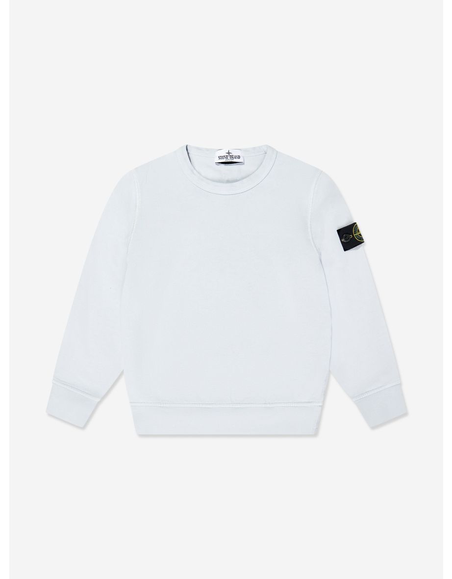Stone Island Boys Logo Sweatshirt in Blue