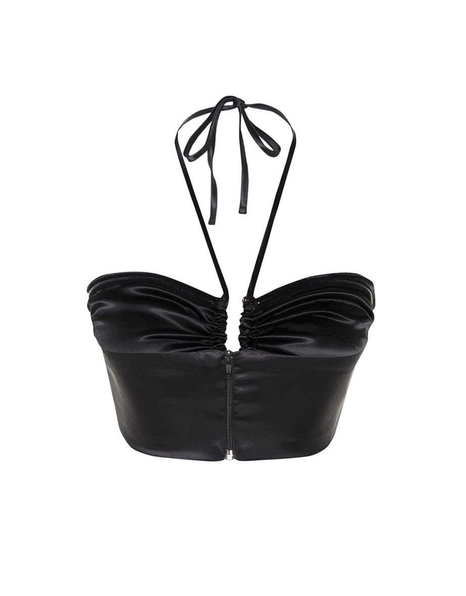 Crop Top - Black - Plain - 6