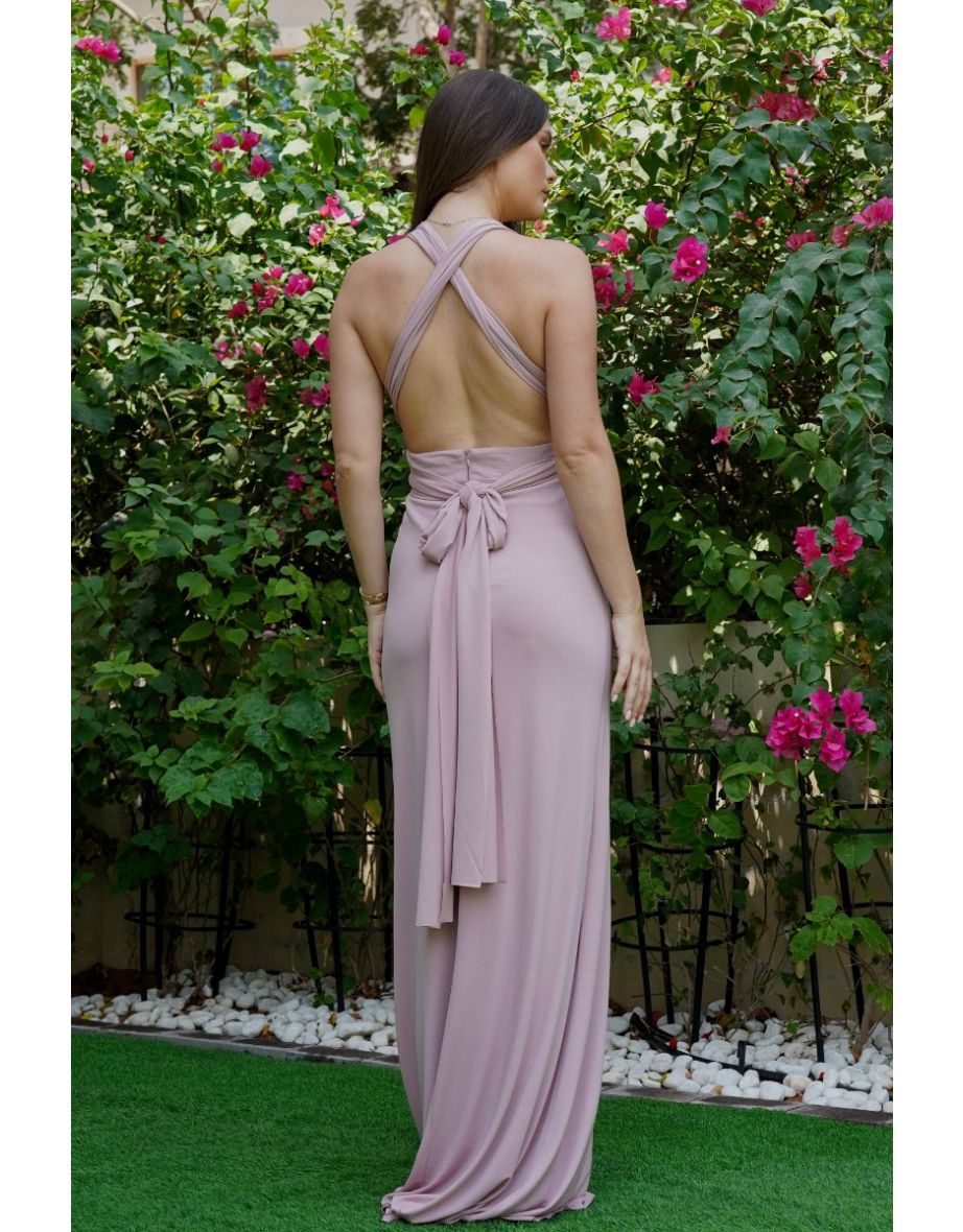 TFNC Multi Way Soft Pink Maxi Dress - 2