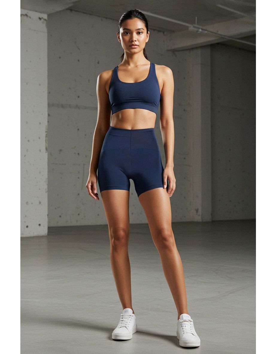 Sports Leggings - Navy blue - High Waist