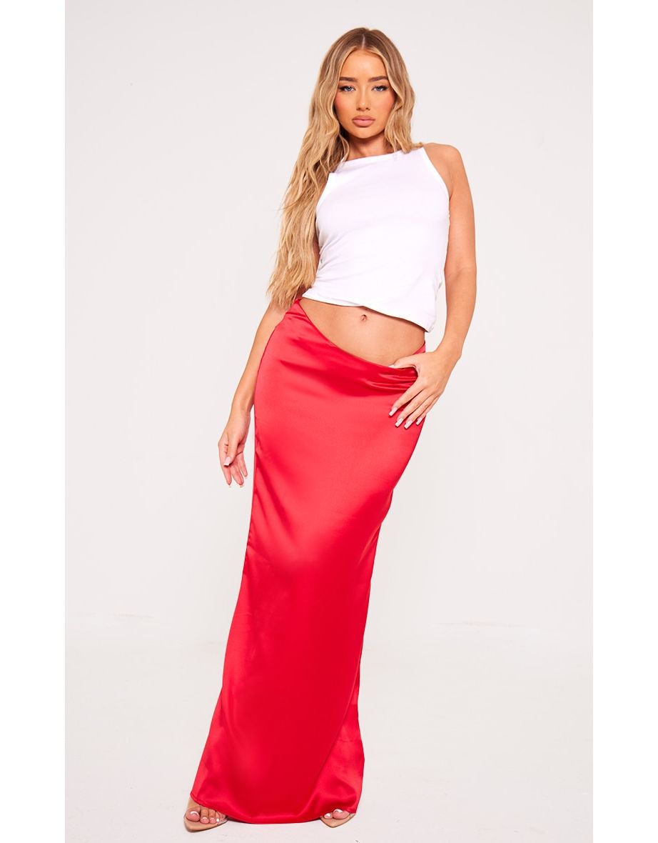 Dip hem maxi discount skirt