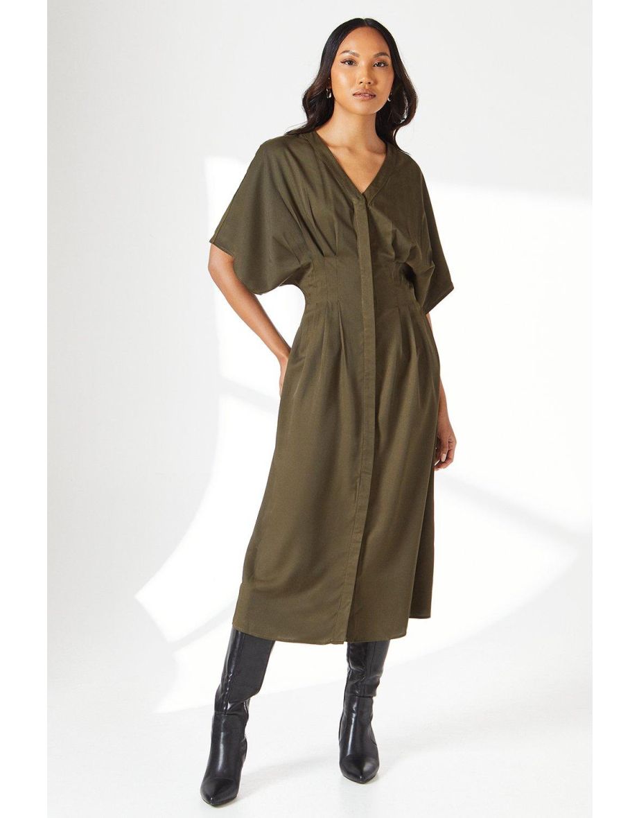 Debenhams khaki dress best sale