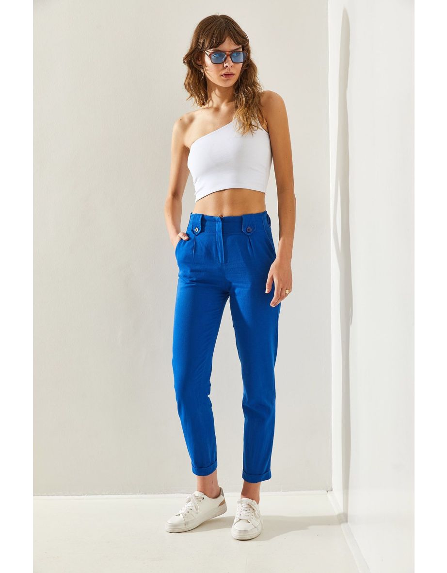 Women's Epaulette Gabardine Trousers