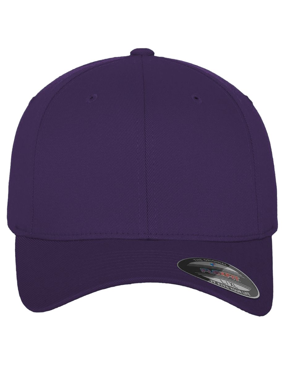 Yupoong Mens Flexfit Fitted Baseball Cap - Purple - 2