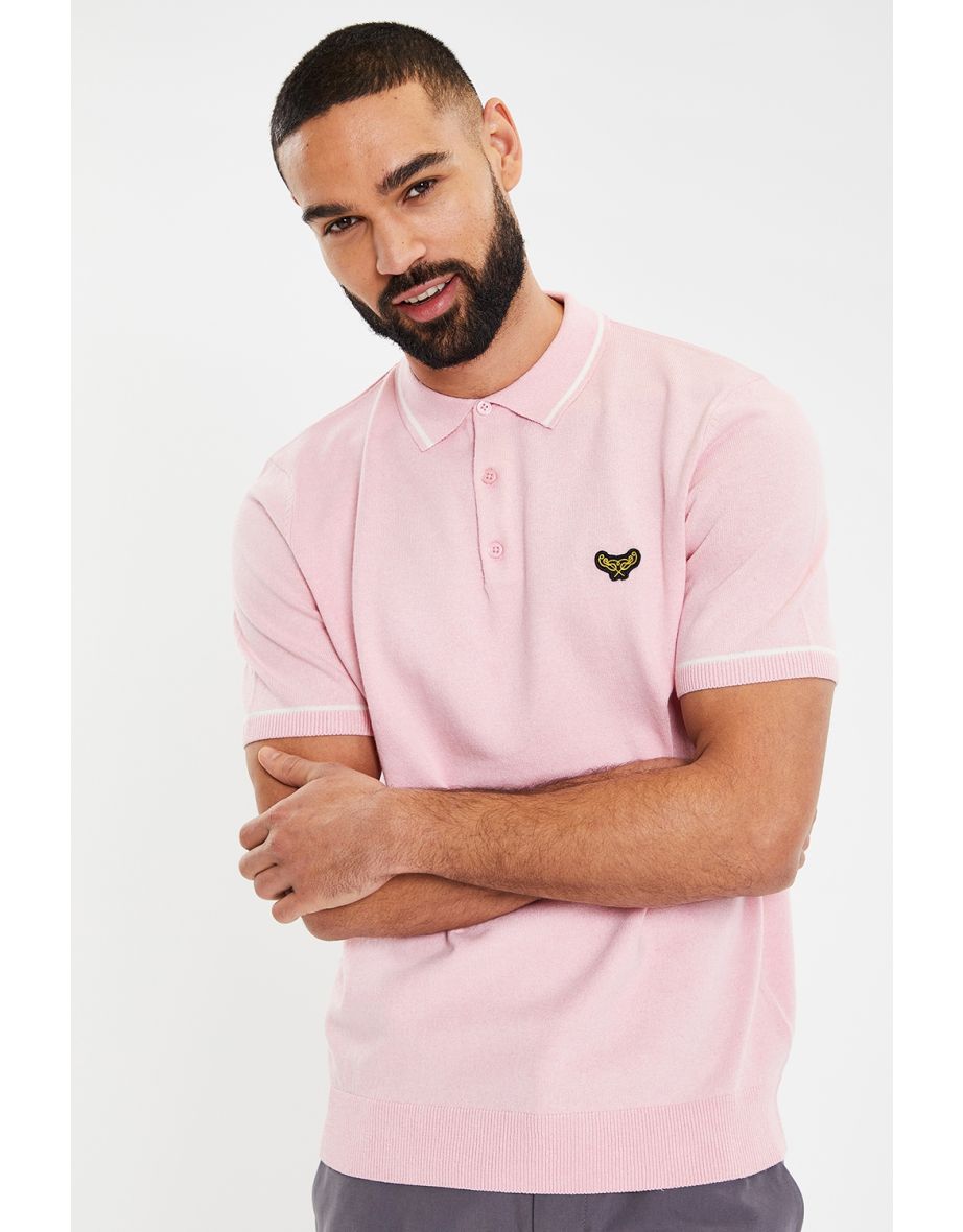 Blush pink outlet polo shirt