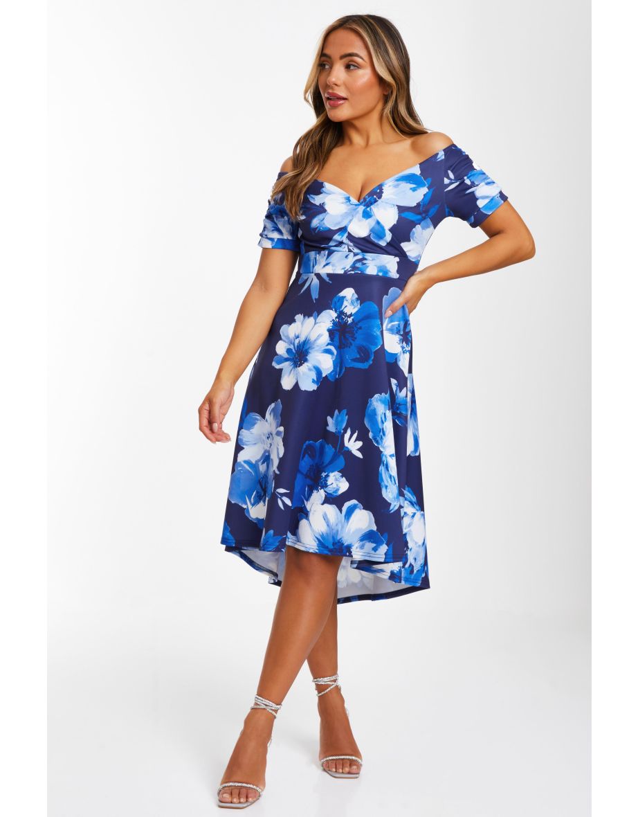 Quiz bardot dip hem dress hotsell