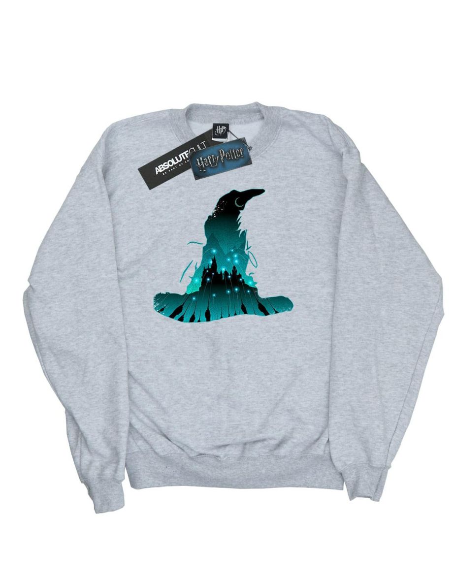 Harry Potter Girls Hogwarts Silhouette Sweatshirt - Sports Grey