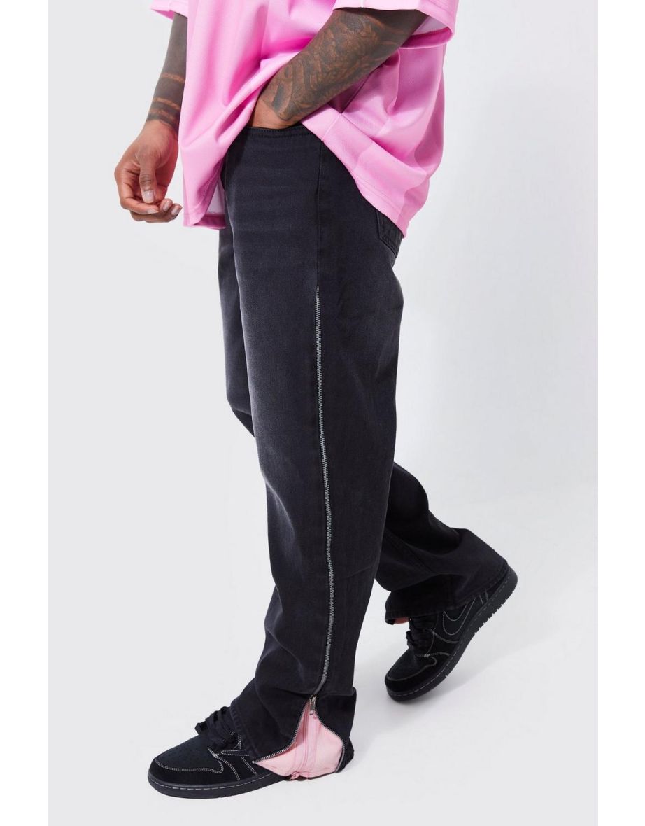 Pink and black boohooMan 2024 jeans