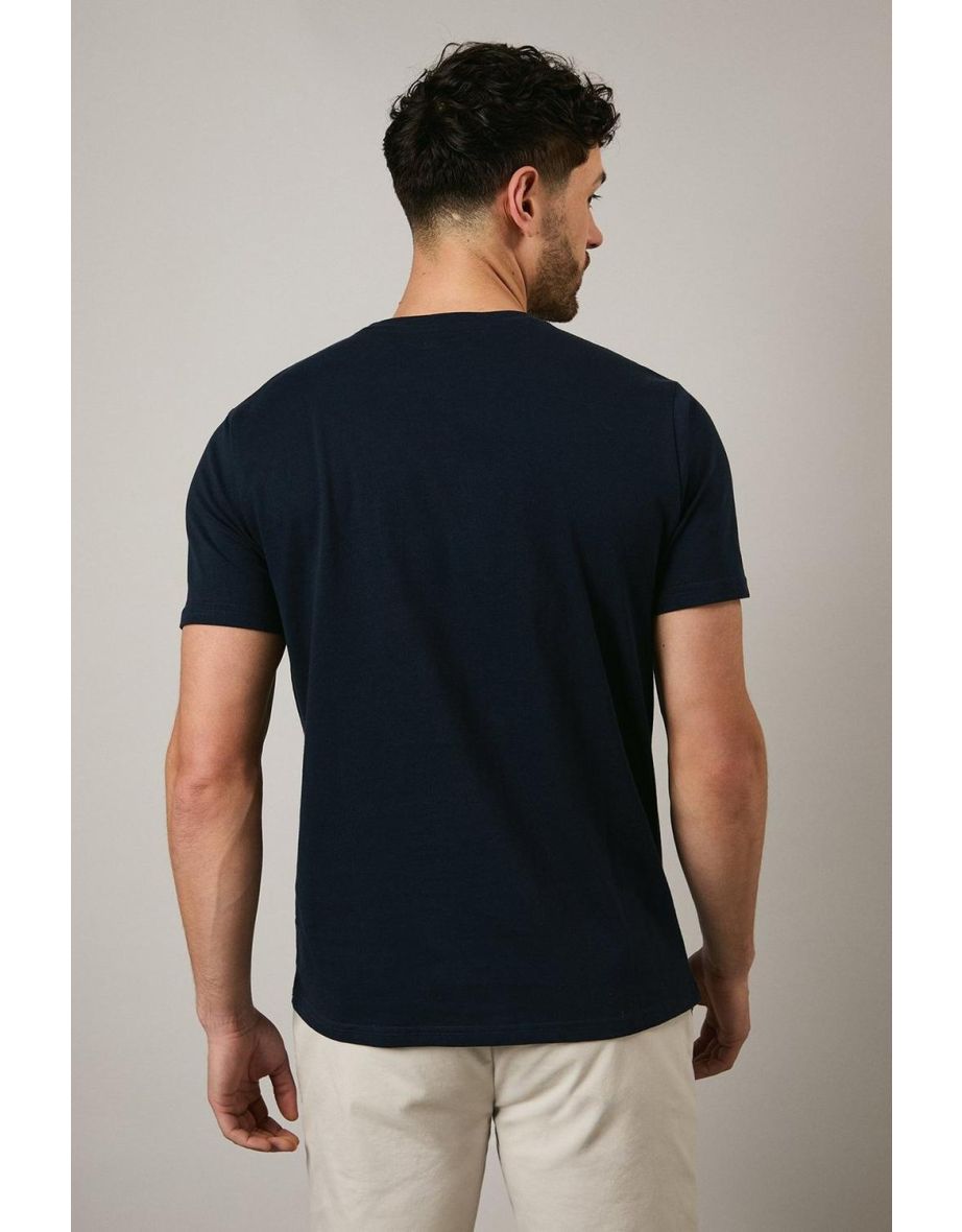 Navy Venice Beach Surf Print T-shirt - 3