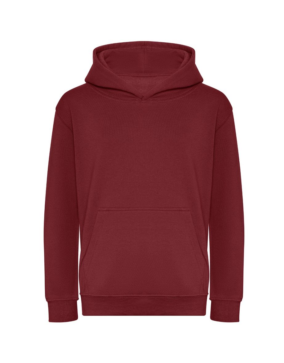 Awdis Childrens/Kids Organic Hoodie - Burgundy