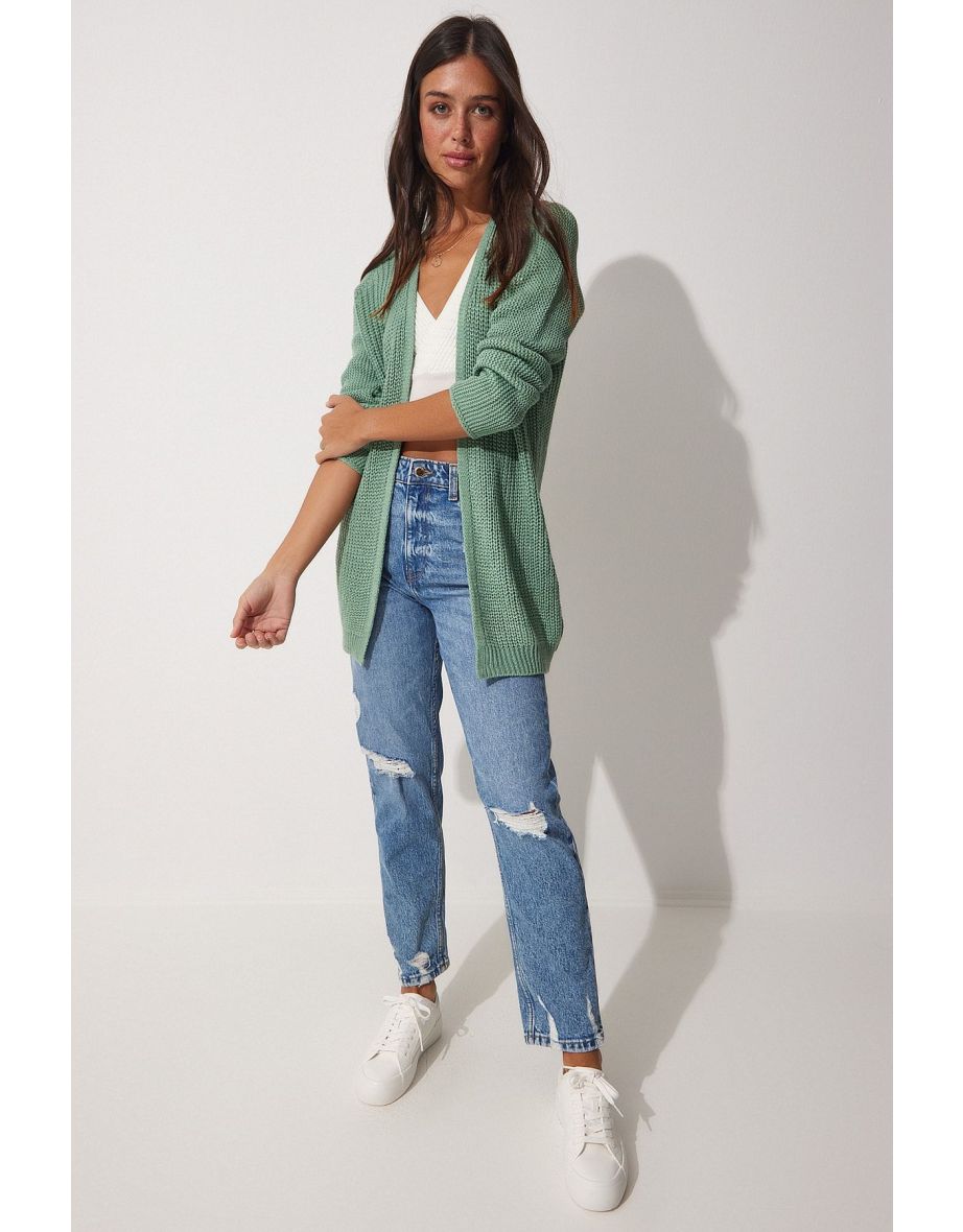 Cardigan - Green - Regular fit