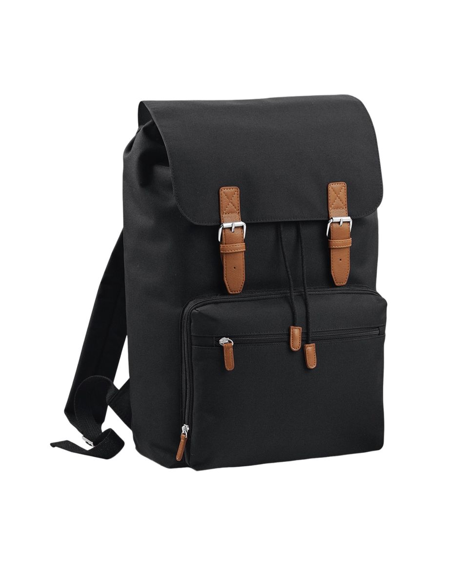 Shop BagBase Vintage Laptop Backpack Black Brown Online in Oman VogaCloset