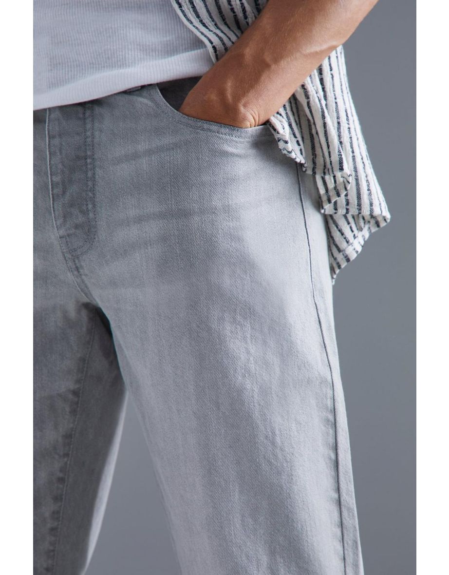 Relaxed Fit Rigid Jeans - light grey - 2