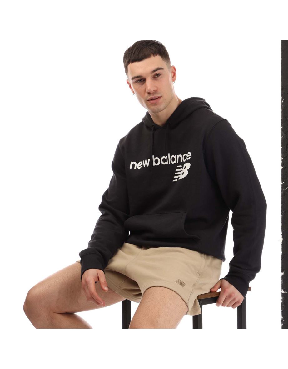 Men's New Balance Classic Core Fleece Hoodie in Black - 3