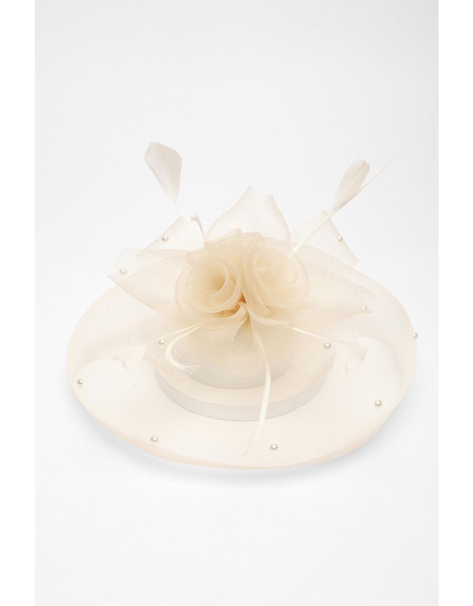 Champagne Flower Clip Fascinator