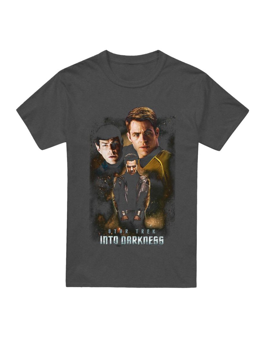 Star Trek: Into Darkness Unisex Adult Aftermath T-Shirt - Charcoal