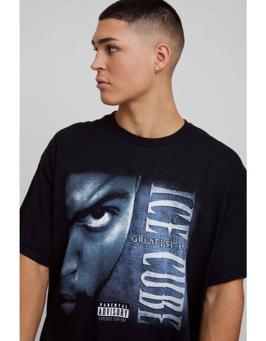 Oversized Ice Cube License Print T-Shirt - 2