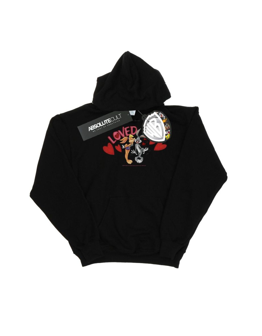 Looney Tunes Girls Bugs Bunny And Lola Valentine´s Day Loved Up Hoodie - Black