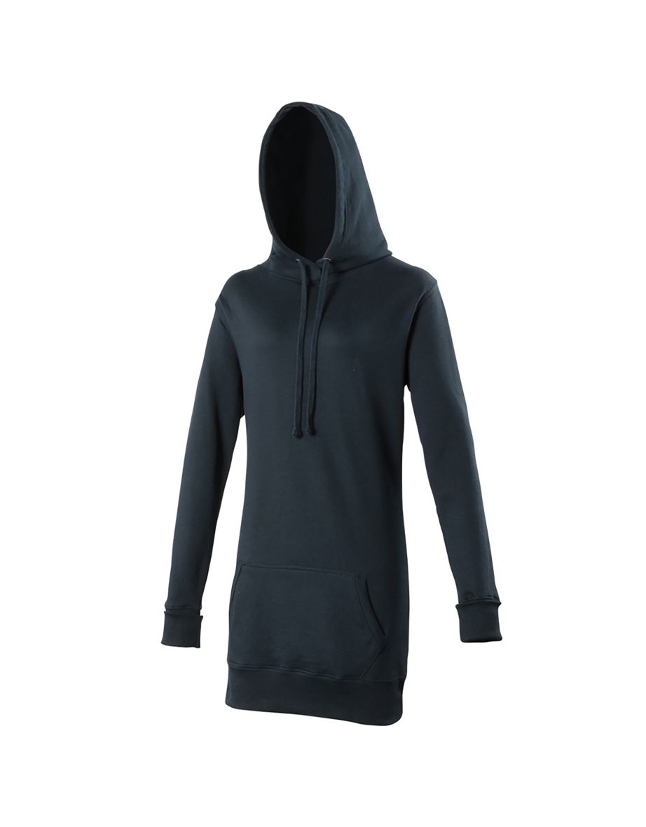 Awdis Girlie Womens Longline Hooded Sweatshirt / Hoodie - New French Navy