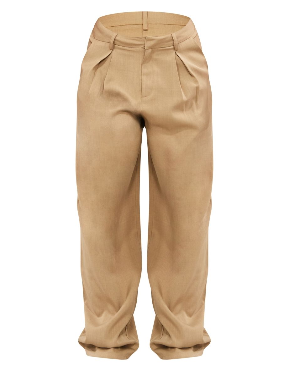 Sage Structured Woven Tailored Wide Leg Trousers - 4